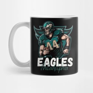 Philadelphia eagles football player graphic design cartoon style artwork Mug